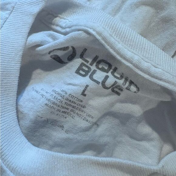 Grateful Dead Shirt Liquid Blue White Long Sleeve Graphic Large - Picture 3 of 4